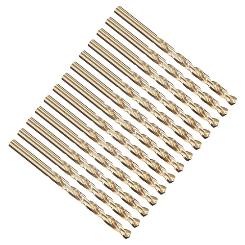 Vista 231 de PATIKIL Broca Jobber de 0.039 in, vástago recto M35 cobalto 5% acero de alta velocidad 135° acabado dorado para metal duro de acero inoxidable - 2