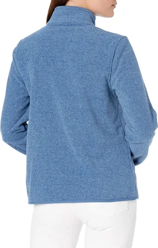 Vista 2 de Tienda Essentials - Chaqueta de forro polar, de corte holgado, con cuello alto y bolsillos para mujer