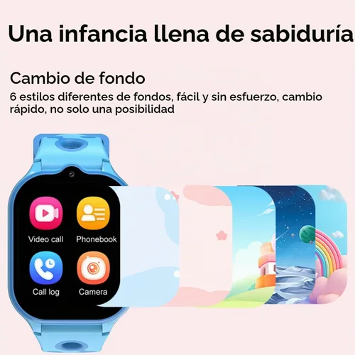 Vista 7 de Reloj inteligente 4G para niños con rastreador GPS, relojes inteligentes con llamadas bidireccionales de videollamadas SOS, modo de clase