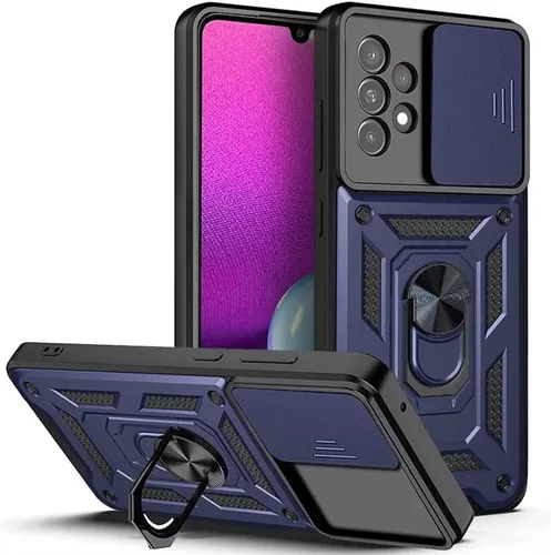 Vista 11 de Funda para Galaxy A20S, Galaxy A20S, funda de TPU de grado militar + PC, [soporte integrado] diseño de doble capa resistente funda de protección