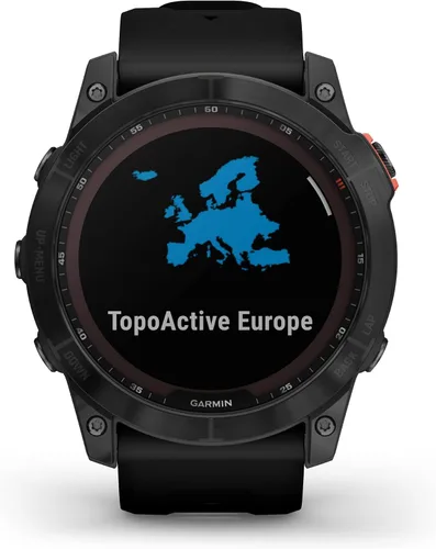Vista 12 de Garmin Fenix 7X - Reloj GPS multideportivo impermeable con pantalla solar de 1.4 pulgadas con linterna LED integrada y Bluetooth
