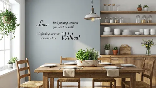 Vista 8 de Calcomanía de pared negra de 22 x 10 pulgadas, diseño de amor sin cita
