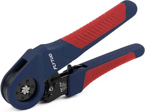 Vista 12 de Herramienta de crimpado de virola de alambre para AWG28-10, mini HSC8 6-4A autoajustable con trinquete para terminales de cables y fundas