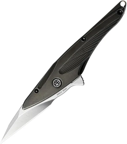Vista 5 de Petrified fish PFE10 - Cuchillo plegable para colibrí, hoja de satén M390 de 1.06 pulgadas, mango de titanio de 1.05 onzas, cuchillo de bolsillo