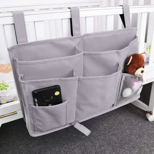 Vista 3 de Organizador para literas - Organizador de almacenamiento para cabecera con bolsillo, organizador colgante para campamento, dormitorio, habitación