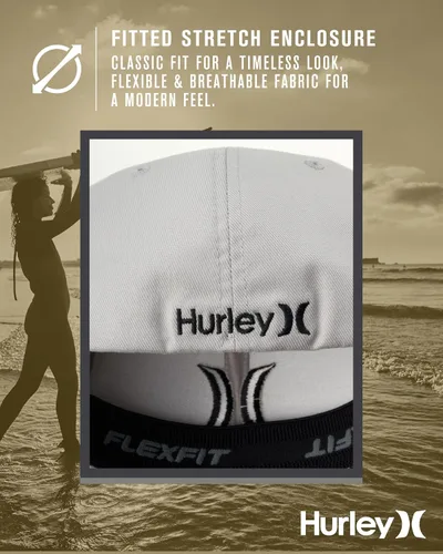 Vista 5 de Hurley One & Only Sombrero para hombre, talla L-XL, gris frío, Gris (Cool Grey)