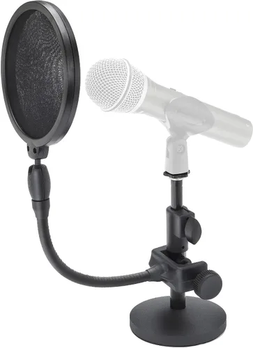 Vista 4 de Samson Paquete MD2 / PS05 Soporte de micrófono de escritorio y micrófono Pop Filter Reabastecimiento