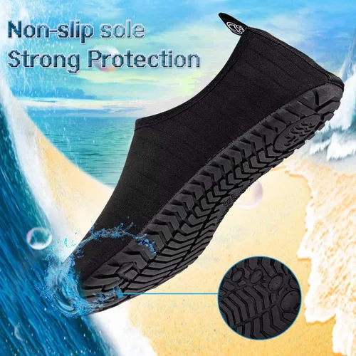 Vista 3 de YALOX Zapatos acuáticos para mujeres y hombres, para exteriores, natación, de secado rápido que dan la sensación de estar descalzo y , para surf