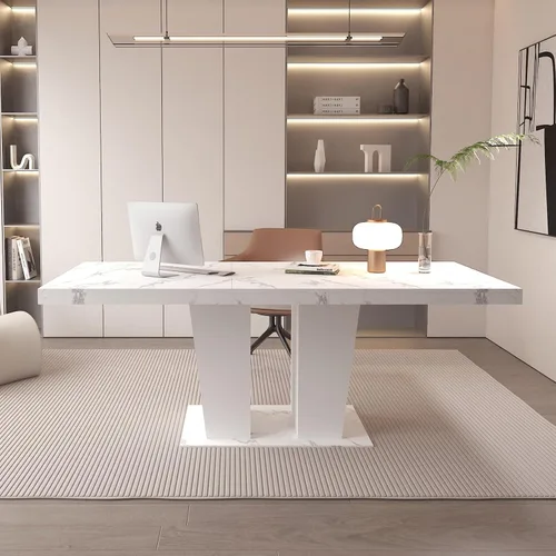 Vista 26 de SSLine Mesa de comedor rectangular extensible de 35 a 118 pulgadas, mesa de reuniones de conferencias súper larga para 6, 8, 12 personas, mesas