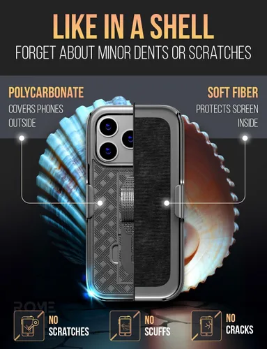Vista 2 de Funda diseñada para iPhone 16 Pro con funda de clip para cinturón