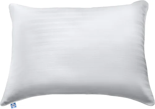 Vista 3 de Sealy Funda de almohada, protector de almohada suave y cómodo, paquete de 2, funda de almohada estándar/Queen