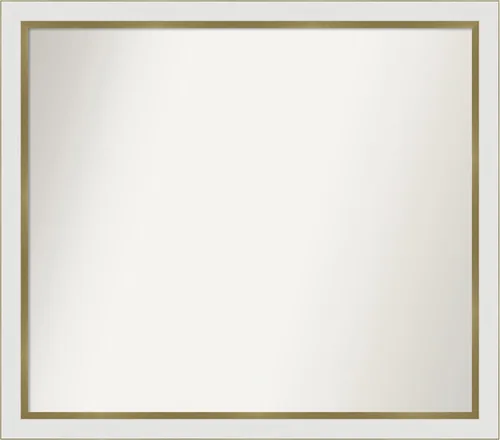 Vista 558 de Amanti Art Espejo personalizado, espejo de baño estrecho Alexandria White Wash, espejo de pared o espejo de tocador de baño sobre el fregadero