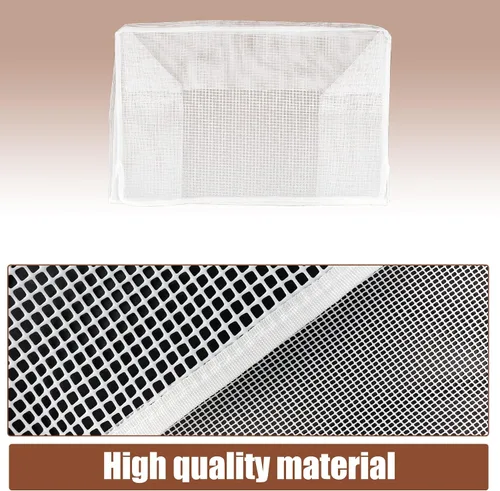 Vista 2 de BJADE'S Cubierta de aire acondicionado para ventana en forma de U, diseño de malla para exteriores, cubierta de protección de CA para ventanas