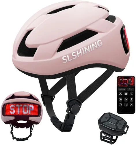 Vista 11 de Casco de bicicleta, programa de aplicación inteligente, casco de bicicleta con luz recargable USB, luz trasera de montaña para adultos y hombres