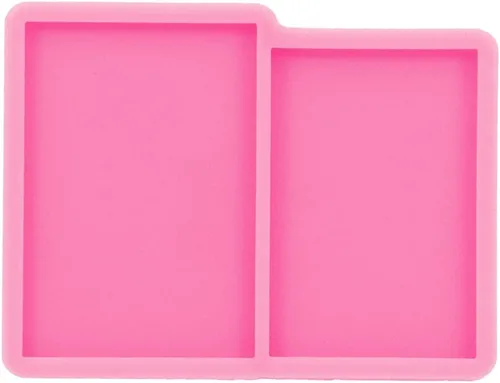 Vista 5 de Molde rectangular de silicona de resina para epoxi, agarre de teléfono, enchufe – Carrete de insignia con forma rectangular de bricolaje, dijes