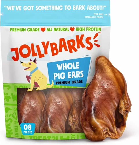 Vista 9 de Orejas de cerdo para perros (paquete de 12) – Orejas de cerdo enteras totalmente naturales, de un solo ingrediente, altas en proteínas, masticables