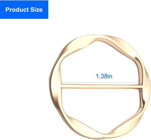 Vista 7 de 2 piezas de bufanda de seda con clip de anillo de moda para camiseta de mujer, bufandas con cierre de hebilla de cintura, anillo de metal