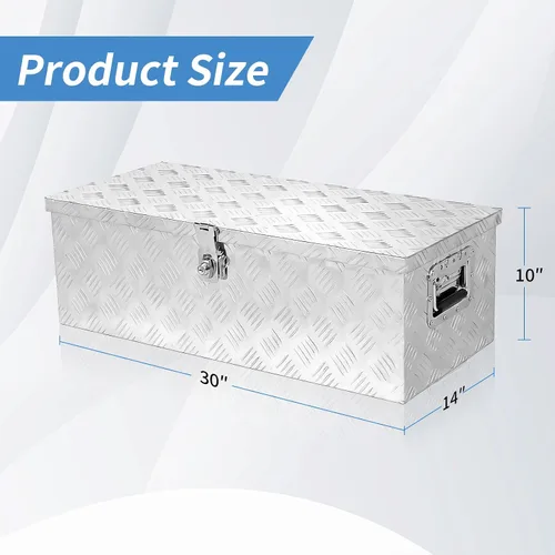 Vista 3 de Caja de herramientas de aluminio para camión de 30 pulgadas, cajas de herramientas para camioneta, caja de herramientas para caravana, ATV