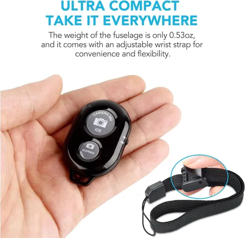 Vista 5 de Paquete de 2 unidades de control remoto inalámbrico para cámaras - Control remoto inalámbrico para teléfonos iPhone y Android, iPad, iPod, tableta