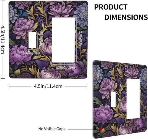 Vista 270 de Decorative Outlet Covers Blue Background White Cat Daisy Floral 2-Gang 1-Gang Wall Plate Single Toggle/Rocker Farmhouse Style Light Switch Covers