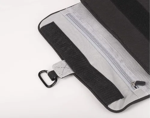 Vista 6 de Bolsa de almacenamiento multiusos para accesorios de aspiradora, negro, bolsa, unisex, cierre de cremallera, asa de clip, correa para el hombro, 15