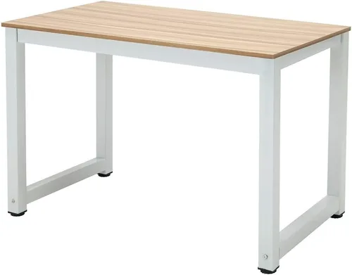 Vista 5 de Escritorio para computadora, escritorio de trabajo de madera de 43 pulgadas, escritorio grande para videojuegos, mesa para computadora portátil