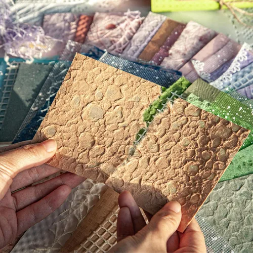 Vista 8 de Juego surtido de 96 hojas de papel de álbumes de recortes texturizado y tela de malla, paquete de 6 papeles especiales mixtos para álbumes