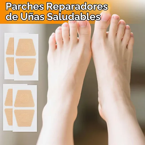 Vista 3 de 100 parches de uñas, tiras de aspecto de uñas de 8 horas durante la noche, extra adhesivas, calcomanías de lactancia diaria