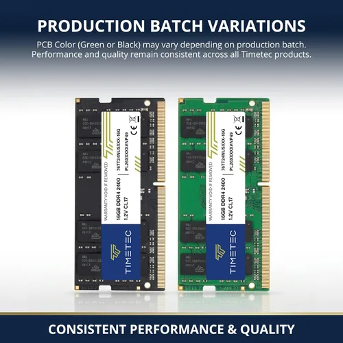Vista 2 de Timetec 16 GB DDR4 2400 MHz (PC4-2400T) PC4-19200 SODIMM Laptop RAM - Módulo de memoria sin búfer de 260 pines 1.2 V CL17 sin ECC para computadora