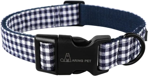 Vista 15 de Aring Pet Collar de algodón, ligero y ajustable, con hebilla de liberación rápida para perros pequeños, medianos y grandes, para cachorros, rosa
