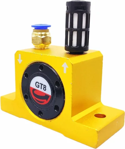 Vista 3 de 8 unids GT8 vibradores neumáticos de turbina de aire G1/8 ''vibradores de turbina neumática industrial vibrador rotatorio de aire Golden GT-8 Series