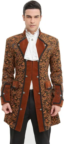 Vista 2 de Chaqueta steampunk gótica victoriana renacentista para hombre
