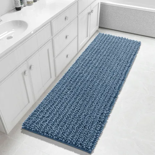 Vista 65 de Yimobra Alfombras de Baño Antideslizantes Lavables - Alfombra de Baño de Chenilla Ultra Suave Absorbente, Alfombra Peluda de Secado Rápido para Negro