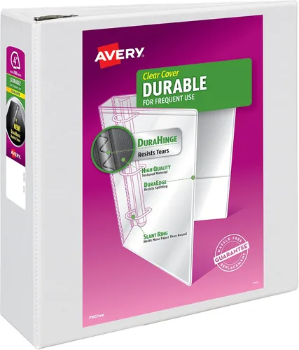 Vista 10 de Avery Durable View -Carpeta de 3 anillos EZD de 1 pulgada, 1 carpeta blanca (09301)