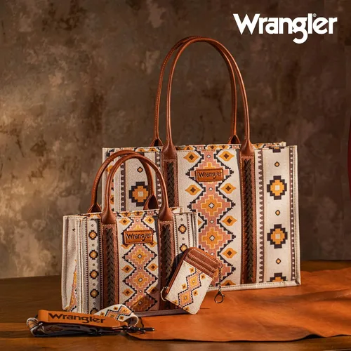 Vista 6 de Wrangler Aztec - Bolso tote para mujer, estilo bohemio, bolso de hombro y bolso