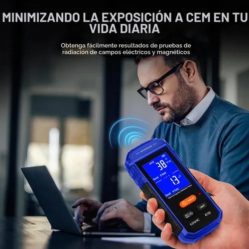 Vista 4 de Medidor EMF Recargable - Azul 2-Azul