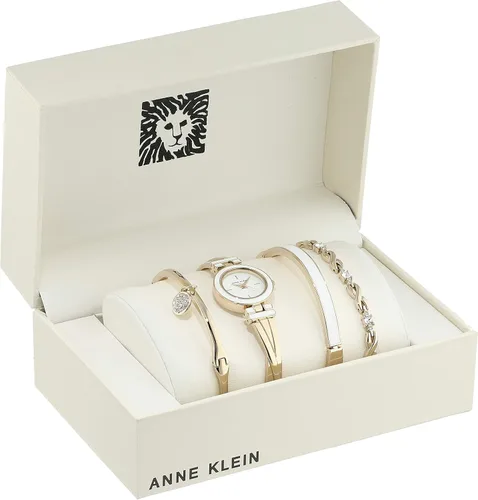 Vista 2 de Anne Klein Womens Bangle Watch and Premium Crystal Accented Bracelet Set