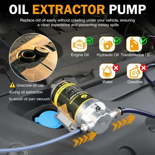 Vista 8 de MILADO bomba extractora del cambio de aceite de 12V 100W, sistema eléctrico Bomba de aceite del motor-N