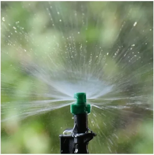 Vista 4 de 20 piezas de boquilla de refracción de jardín rociador de niebla con soporte de riego por goteo, para riego de plantas (tamaño : 90 grados)