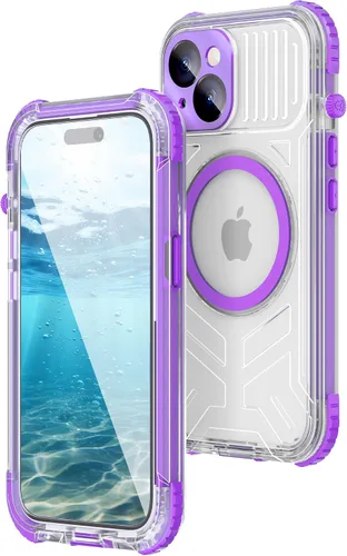 Vista 56 de WIFORT Funda impermeable para iPhone 15, [IP68 bajo el agua a prueba de polvo] [pantalla integrada] [15 pies a prueba de golpes militar], cubierta