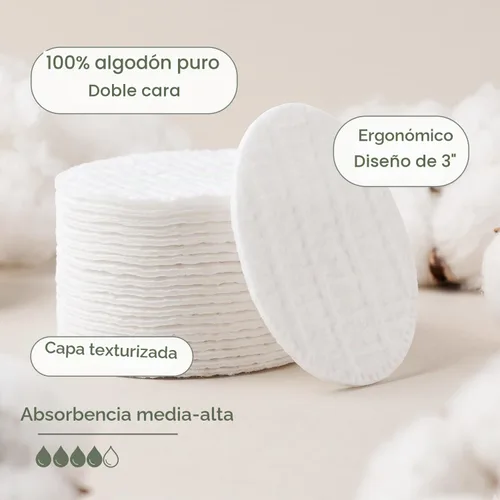 Vista 2 de Intrinsics Rondas de algodón grandes de 3 pulgadas (50 unidades) - Almohadillas de algodón sin pelusa para eliminación de rostro y maquillaje