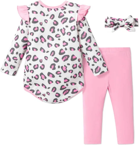 Vista 2 de Disney Baby Girl & Boy Long-sleeve Onesies and Pants Set 0-18 Months