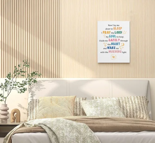 Vista 4 de Bedtime Prayer Now I Lay Me Down to Sleep - Lienzo enmarcado para decoración de pared de 11 x 14 pulgadas, decoración de pared para iglesia, escuela