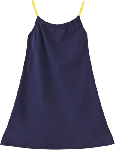 Vista 7 de HILEELANG Vestido de verano para niña, sin mangas, de algodón, casual, con tirantes delgados, camiseta de jersey, vestido de playa fresco