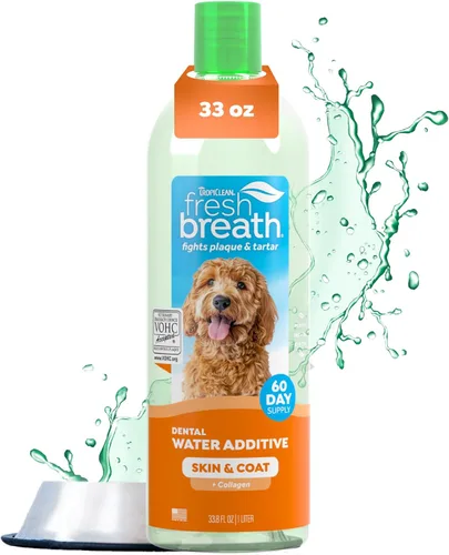Vista 11 de TropiClean - Aditivo de agua para aliento fresco para cachorros, solución limpiadora de dientes y ambientador de aliento, sin necesidad de pasta