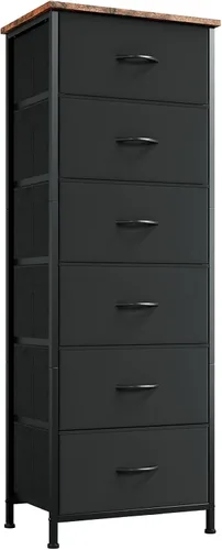 Vista 16 de Somdot - Cómoda para dormitorio con 3 cajones, organizador de almacenamiento con cajones de tela con contenedores de tela removibles para armario