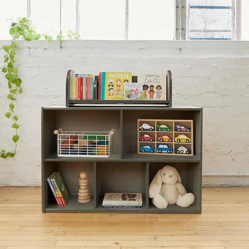 Vista 11 de ECR4Kids Exhibición de libro de mesa orientada hacia adelante ajustable, muebles para niños, lavado gris