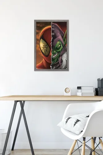 Vista 6 de Trends International Marvel Comics-Green Goblin-Spider-Man: House of M #4 Póster de pared, 14.725 x 22.375 pulgadas, versión enmarcada de madera