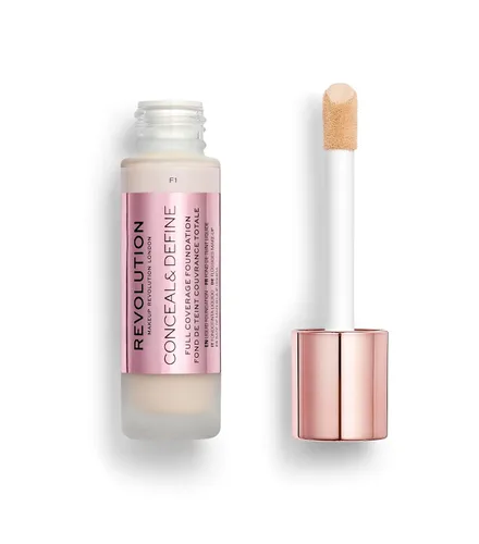 Vista 11 de Revolution, Corrector Conceal & Define, Cobertura Completa y Ligero, Acabado Mate de Larga Duración, Vegano y Libre de Crueldad, C1 Tonos de Piel