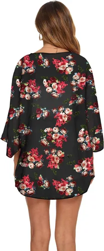 Vista 2 de BB&KK Women's Kimono Cover Ups Tops Lightweight Summer Cardigans